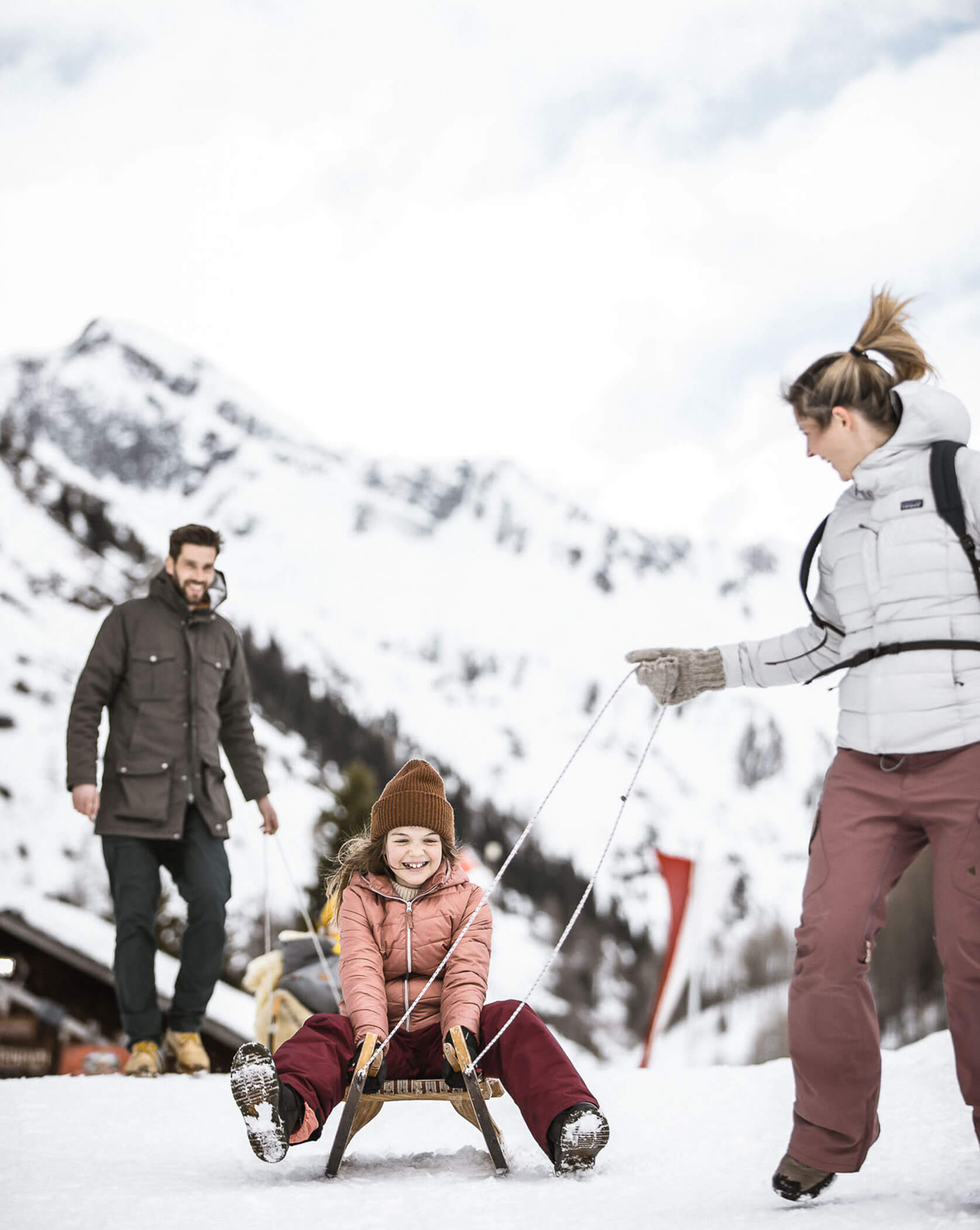 Rodel mit der ganzen Familie